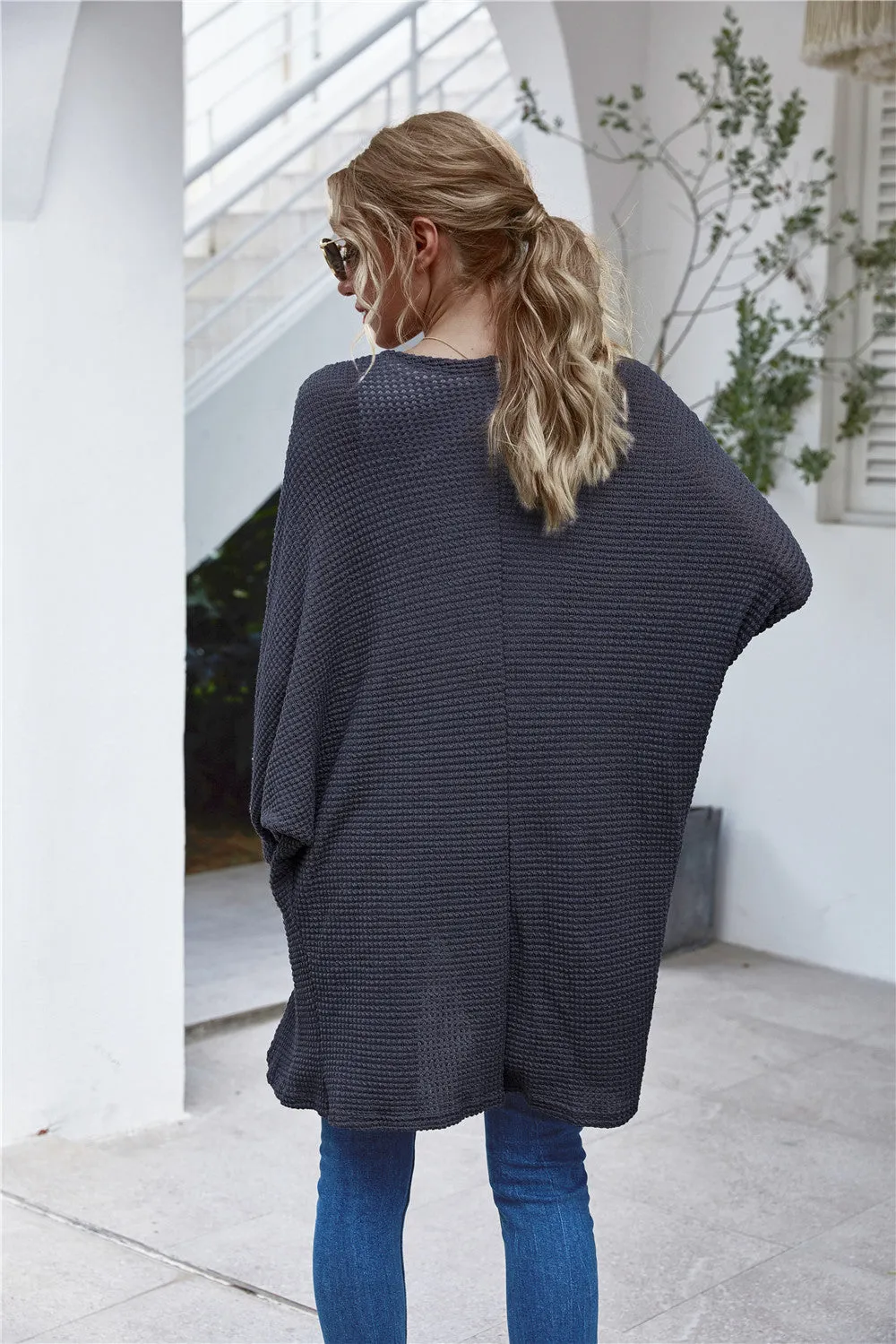 Casual Knit Batwing Sleeve Comfy Cardigans Outerwear