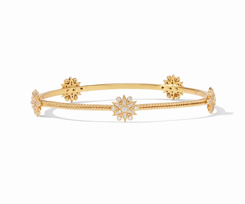 Celeste Bangle Gold Cubic Zirconia Large