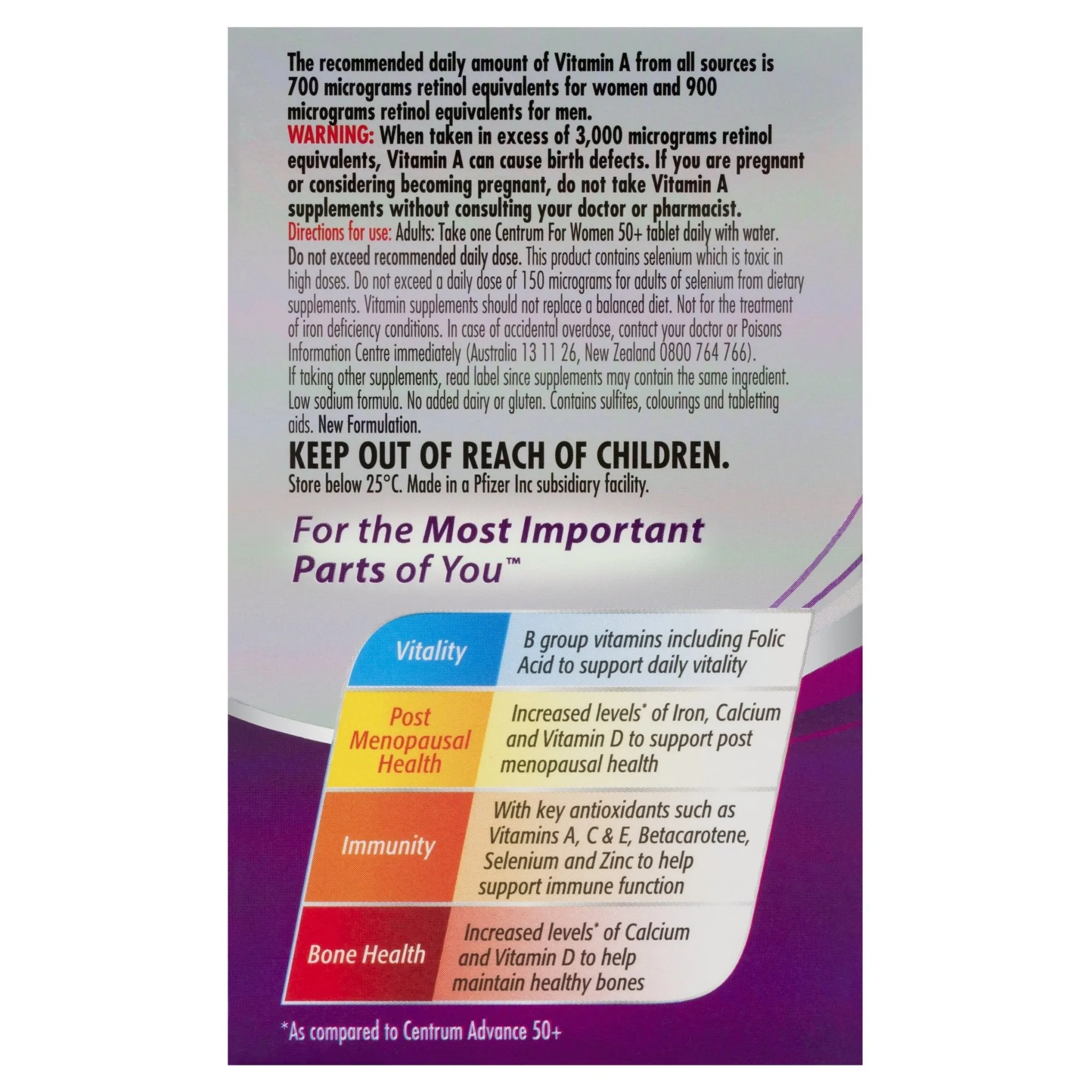 Centrum For Women 50  60 Tablets