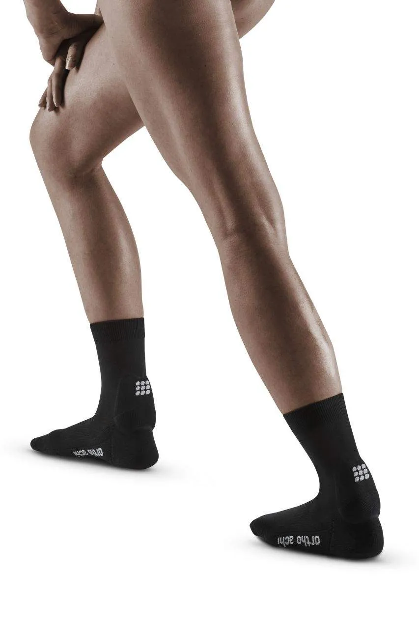 CEP Women's Ortho Achilles Support Short Socks - Black