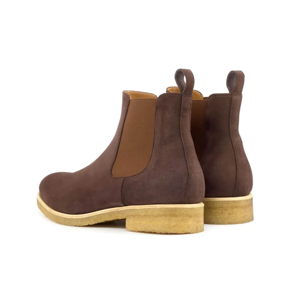 Cheslea Boots en daim marron - Semelles Crêpe