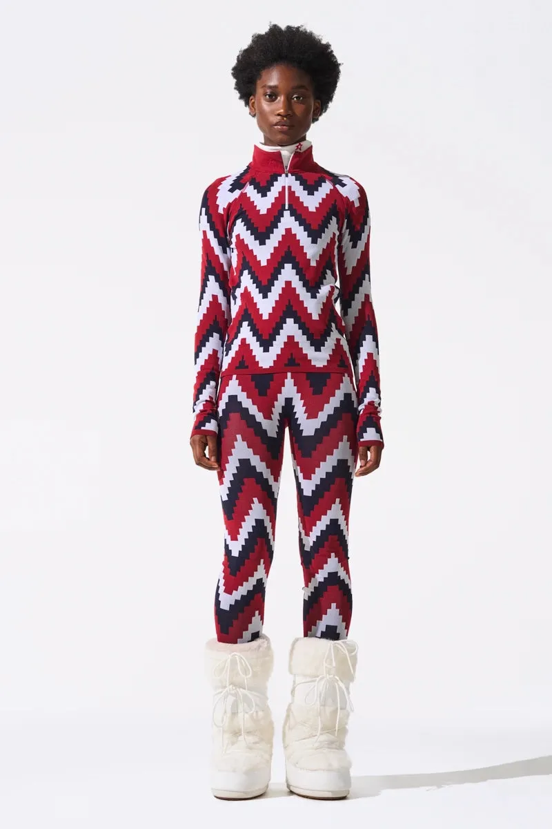 Chevron 1/4-Zip Base Layer Top