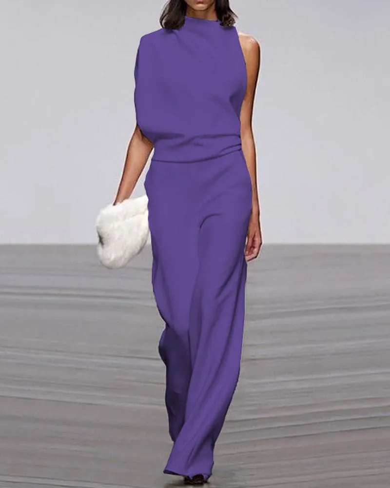 ChicVibe™ | Women's Sleeveless Jumpsuit | Lightweight Fabric, Tailored Fit & Stylish Design