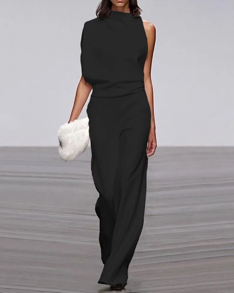 ChicVibe™ | Women's Sleeveless Jumpsuit | Lightweight Fabric, Tailored Fit & Stylish Design
