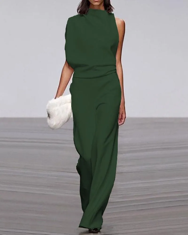 ChicVibe™ | Women's Sleeveless Jumpsuit | Lightweight Fabric, Tailored Fit & Stylish Design