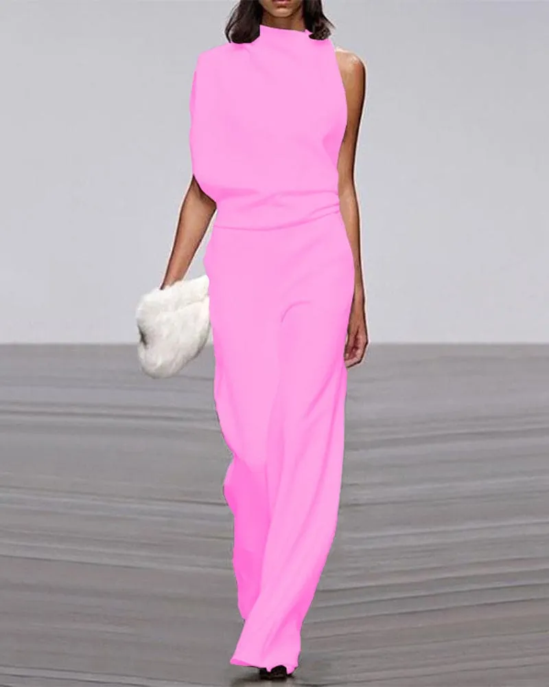 ChicVibe™ | Women's Sleeveless Jumpsuit | Lightweight Fabric, Tailored Fit & Stylish Design