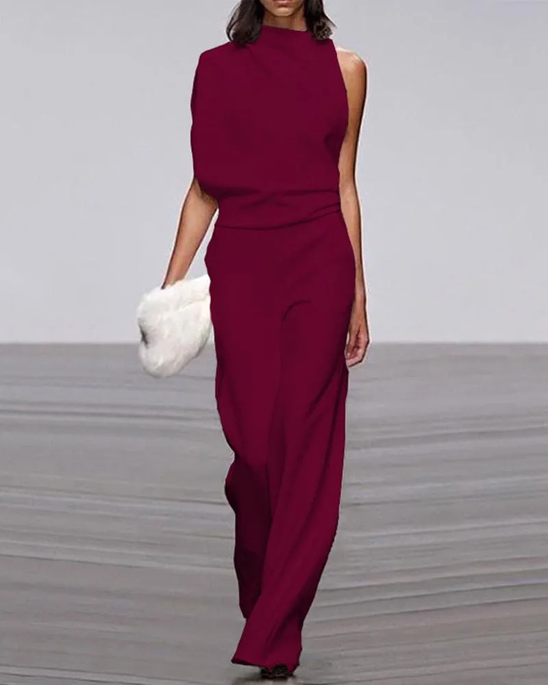 ChicVibe™ | Women's Sleeveless Jumpsuit | Lightweight Fabric, Tailored Fit & Stylish Design