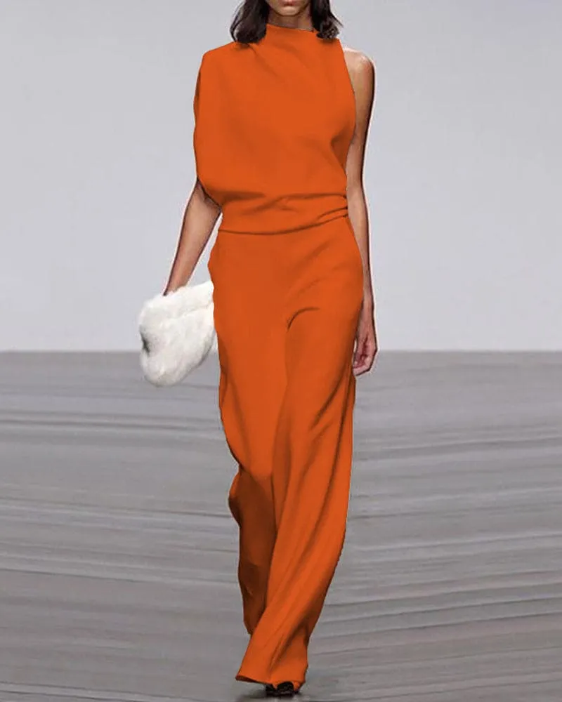 ChicVibe™ | Women's Sleeveless Jumpsuit | Lightweight Fabric, Tailored Fit & Stylish Design