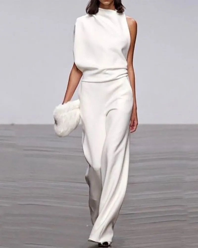 ChicVibe™ | Women's Sleeveless Jumpsuit | Lightweight Fabric, Tailored Fit & Stylish Design