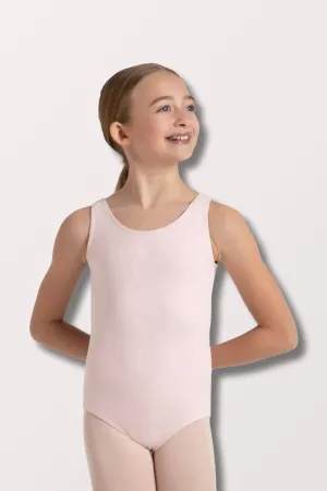 Children's High Neck Tank Leotard - Pink
