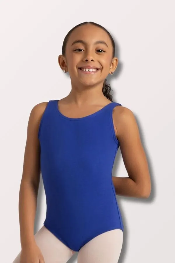Children's High Neck Tank Leotard - Royal