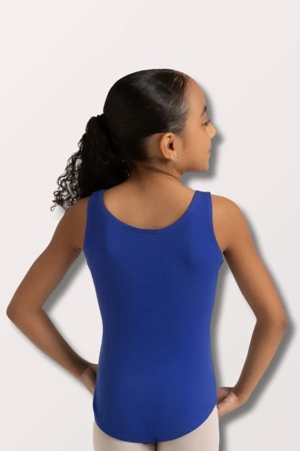 Children's High Neck Tank Leotard - Royal