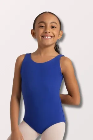 Children's High Neck Tank Leotard - Royal