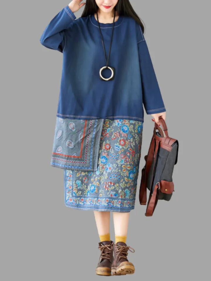 Chinese Style Unique Irregular Long Dresses