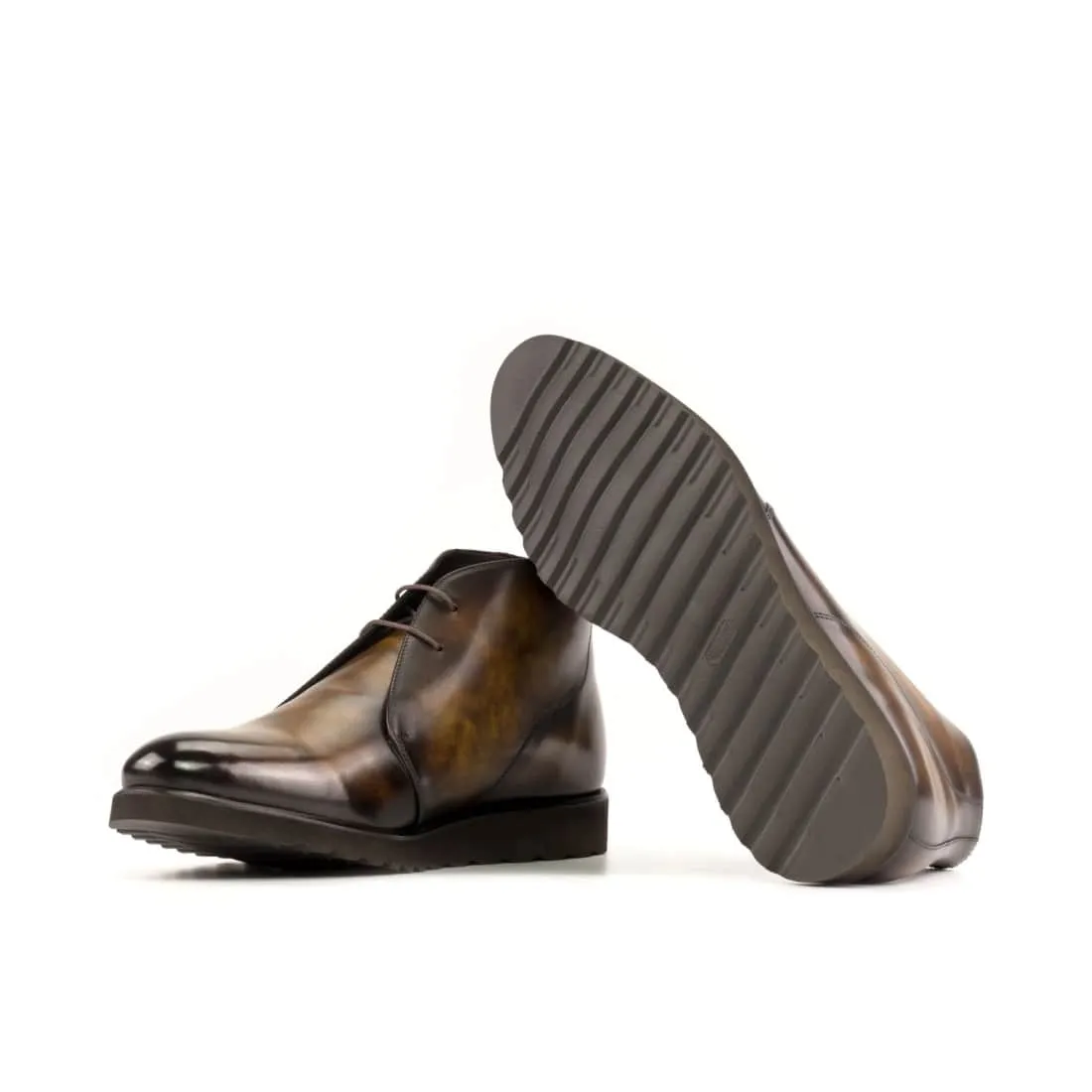 Chukka Boots en cuir patiné marron - Semelles Sport