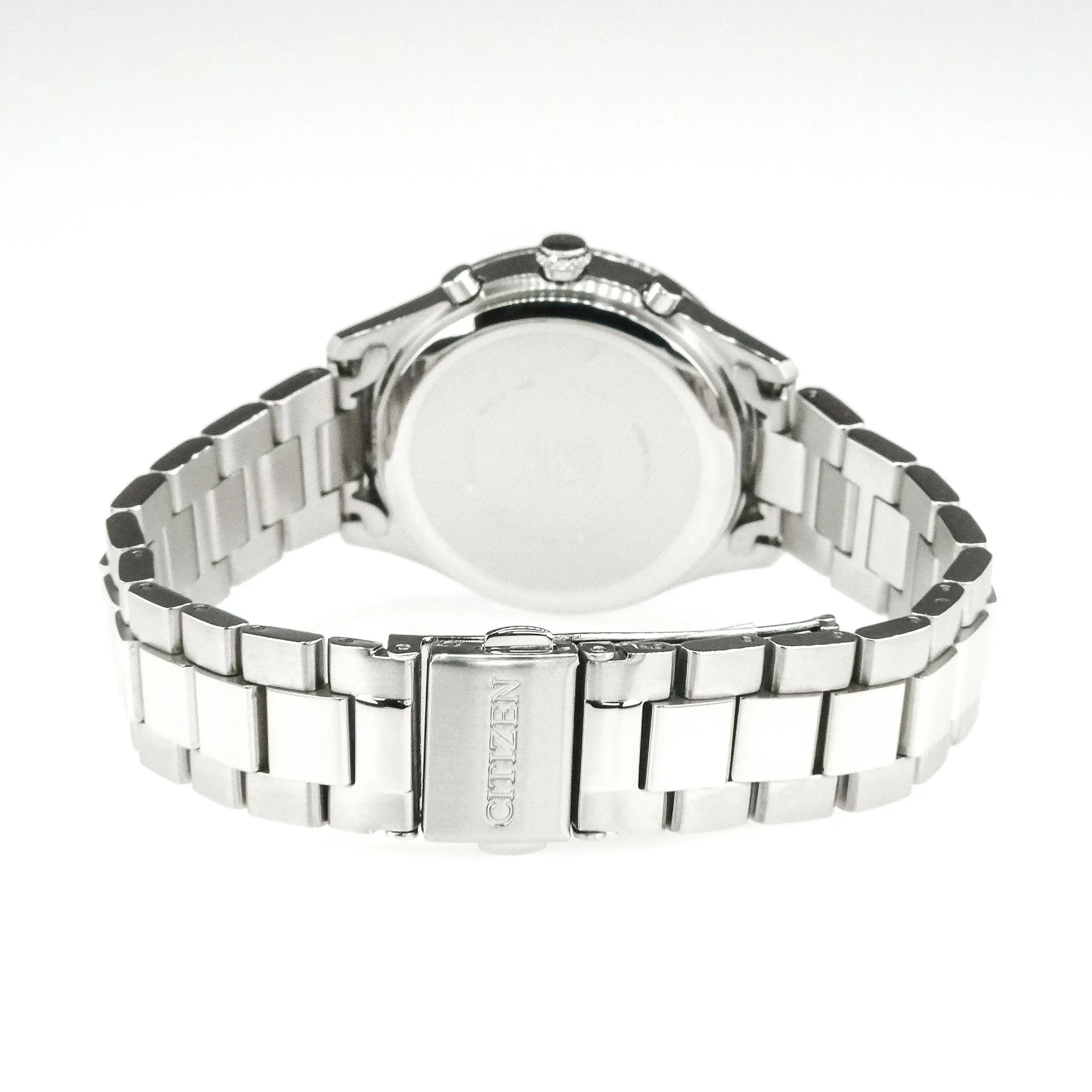 Citizen Eco-Drive Chandler Chronograph Ladies Stainless 32mm Watch FB1440-57L