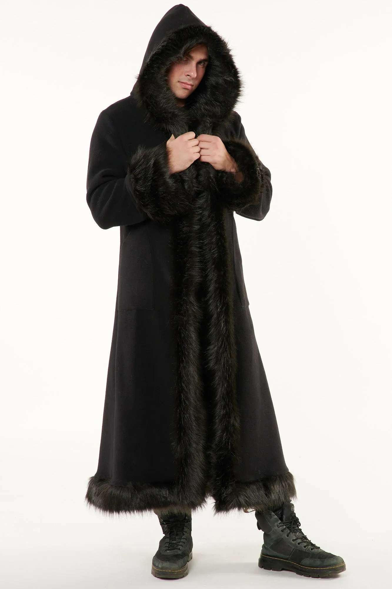 Classic Tamo Coat: Black Coat   Black Trim