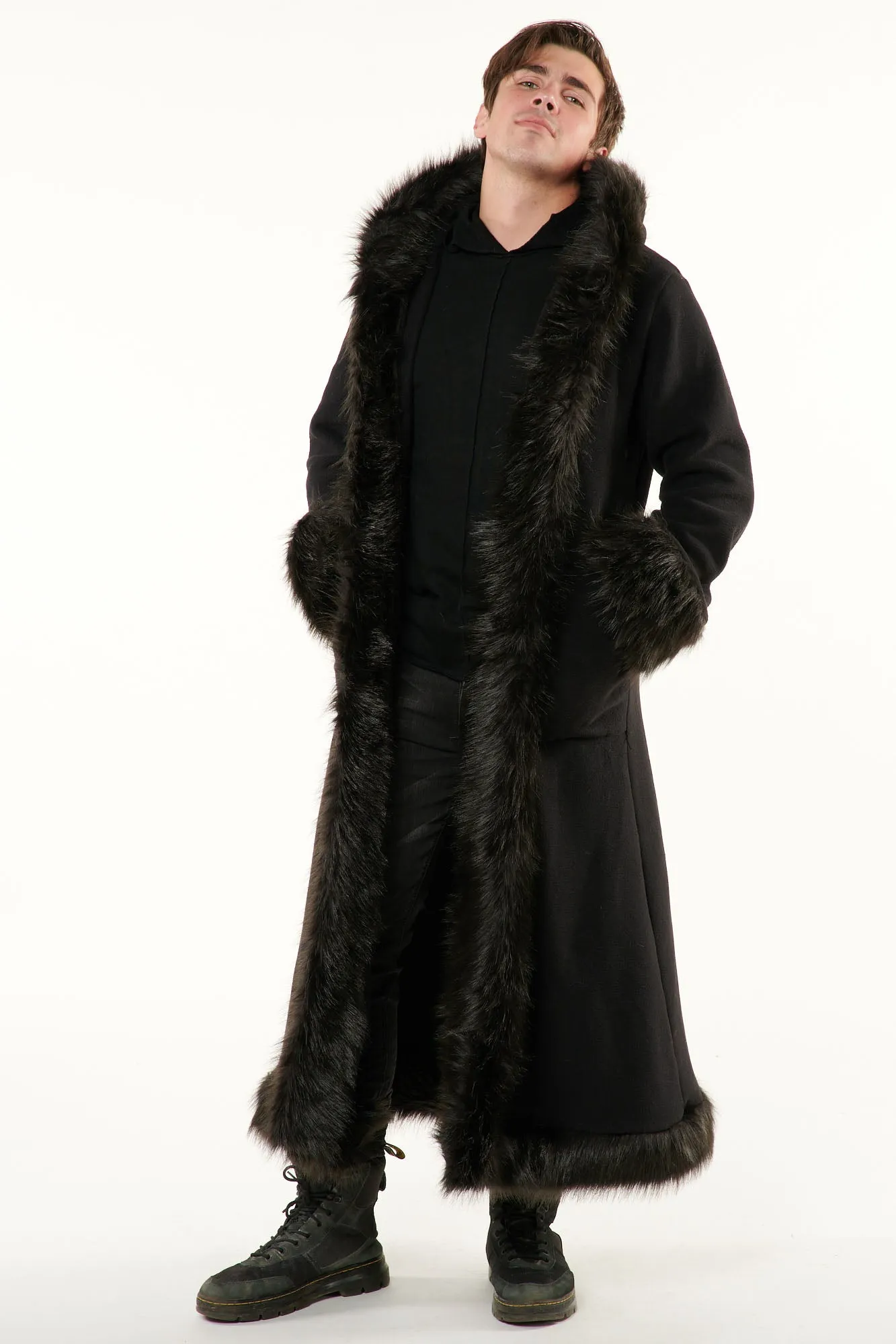 Classic Tamo Coat: Black Coat   Black Trim