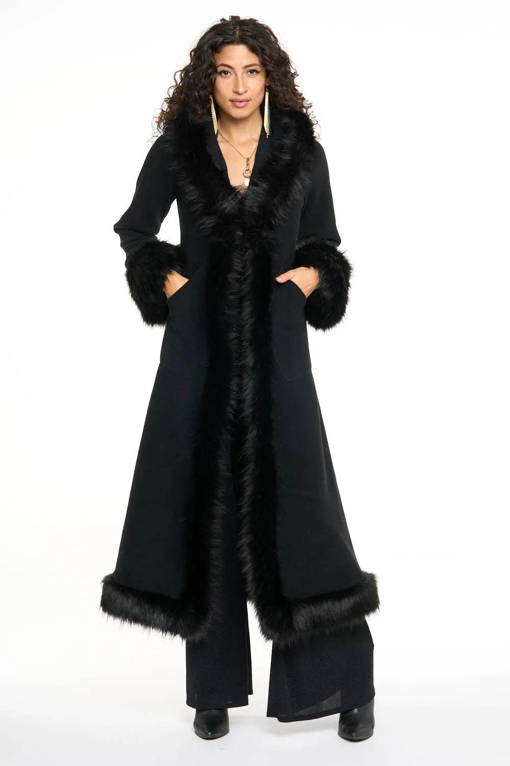 Classic Tamo Coat: Black Coat   Black Trim