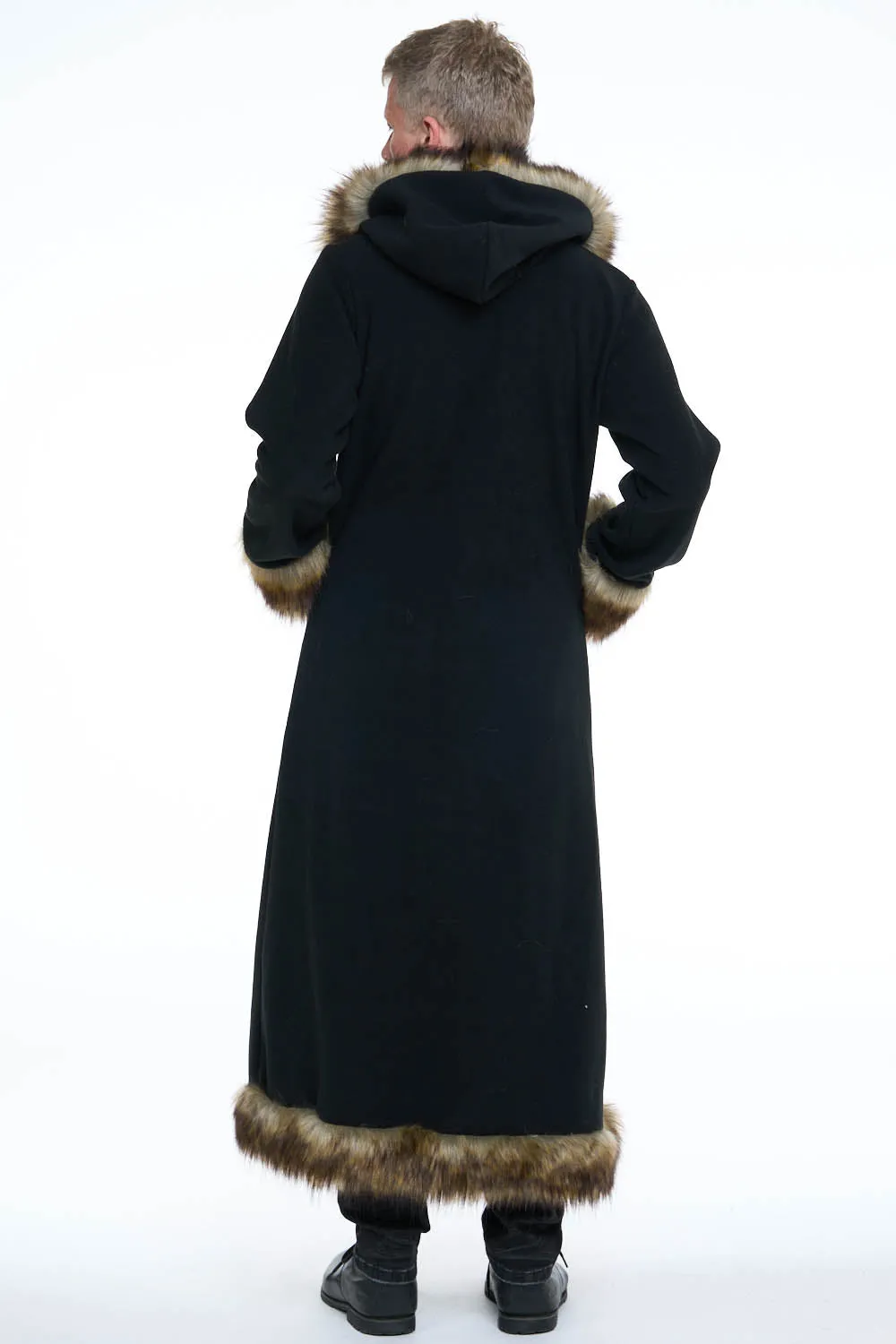 Classic Tamo Coat: Black Coat   Sable Trim