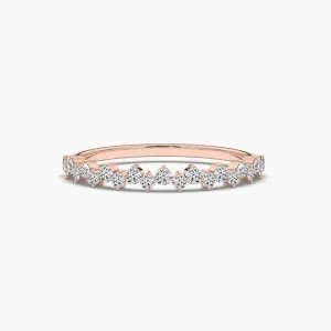 Cluster Zig-Zag Moissanite Diamond Women's Wedding Band