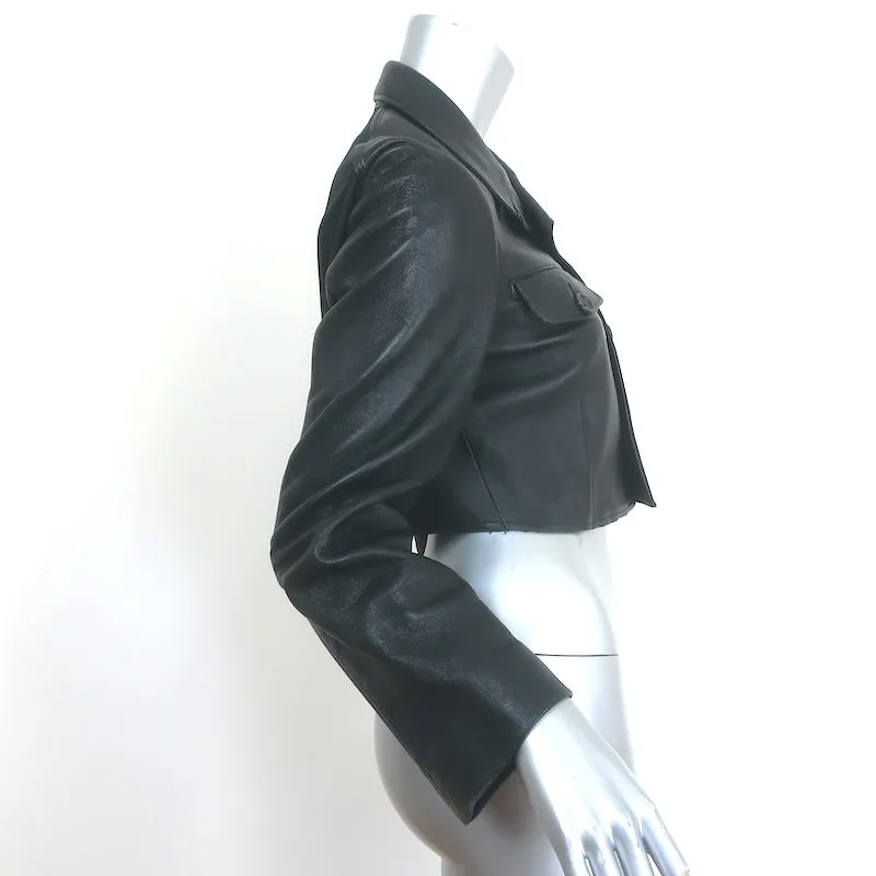 Comme des Garcons Cropped Leather Jacket Black Size Small