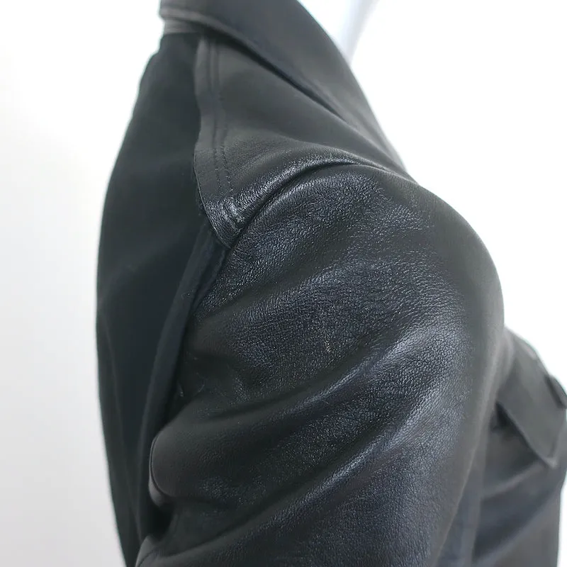 Comme des Garcons Cropped Leather Jacket Black Size Small