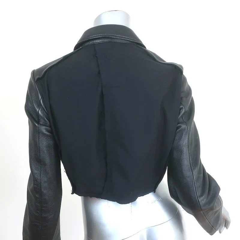 Comme des Garcons Cropped Leather Jacket Black Size Small