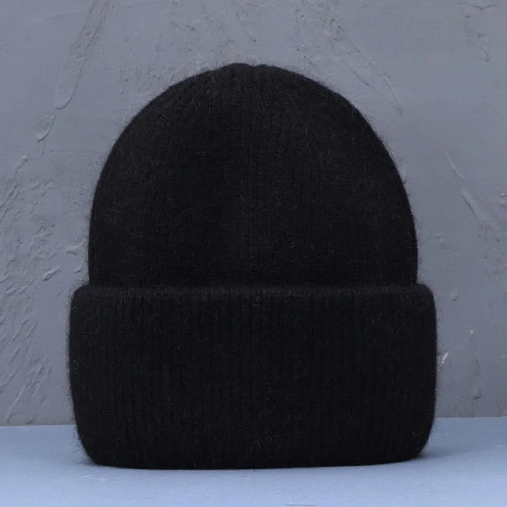 ContiNent 33 Winter Hat Real Rabbit Fur Winter Hats For Women Fashion Warm Beanie Hats Women Solid Adult Cover Head Cap