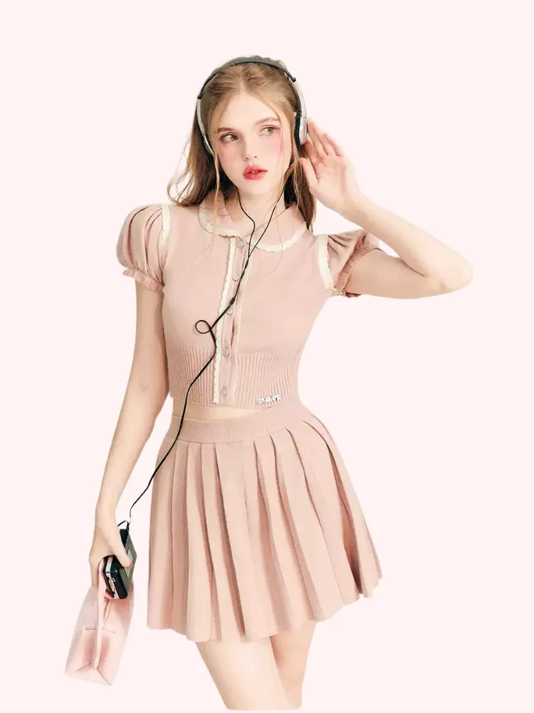 Coquette Knit Two-Piece Set
