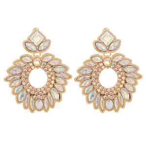 Crystal & Cubic Zirconia Geometric Drop Earrings