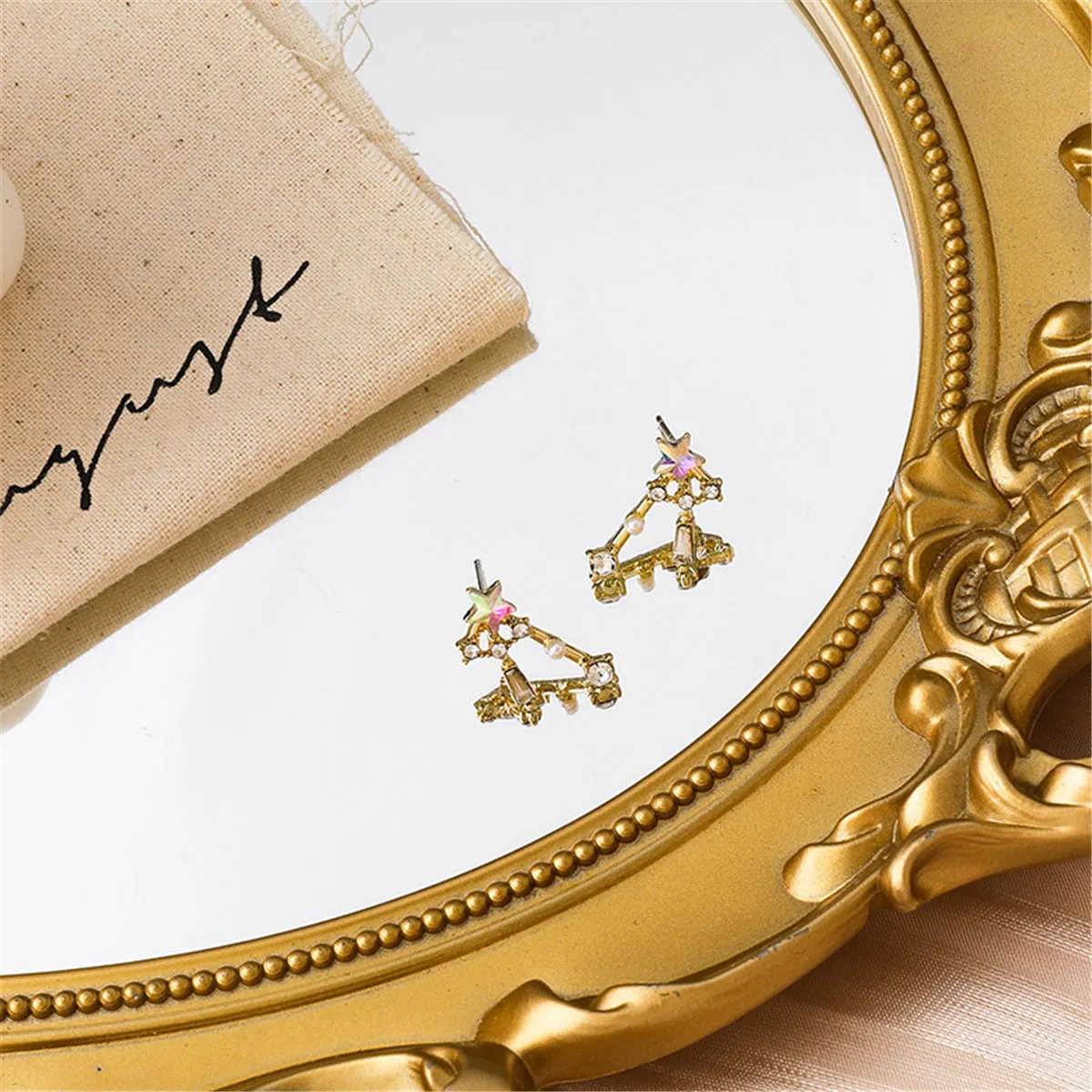 Crystal & Pearl 18K Gold-Plated Star Jacket Earrings