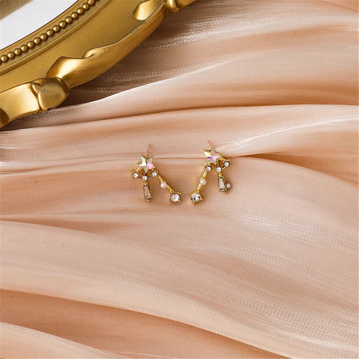 Crystal & Pearl 18K Gold-Plated Star Jacket Earrings