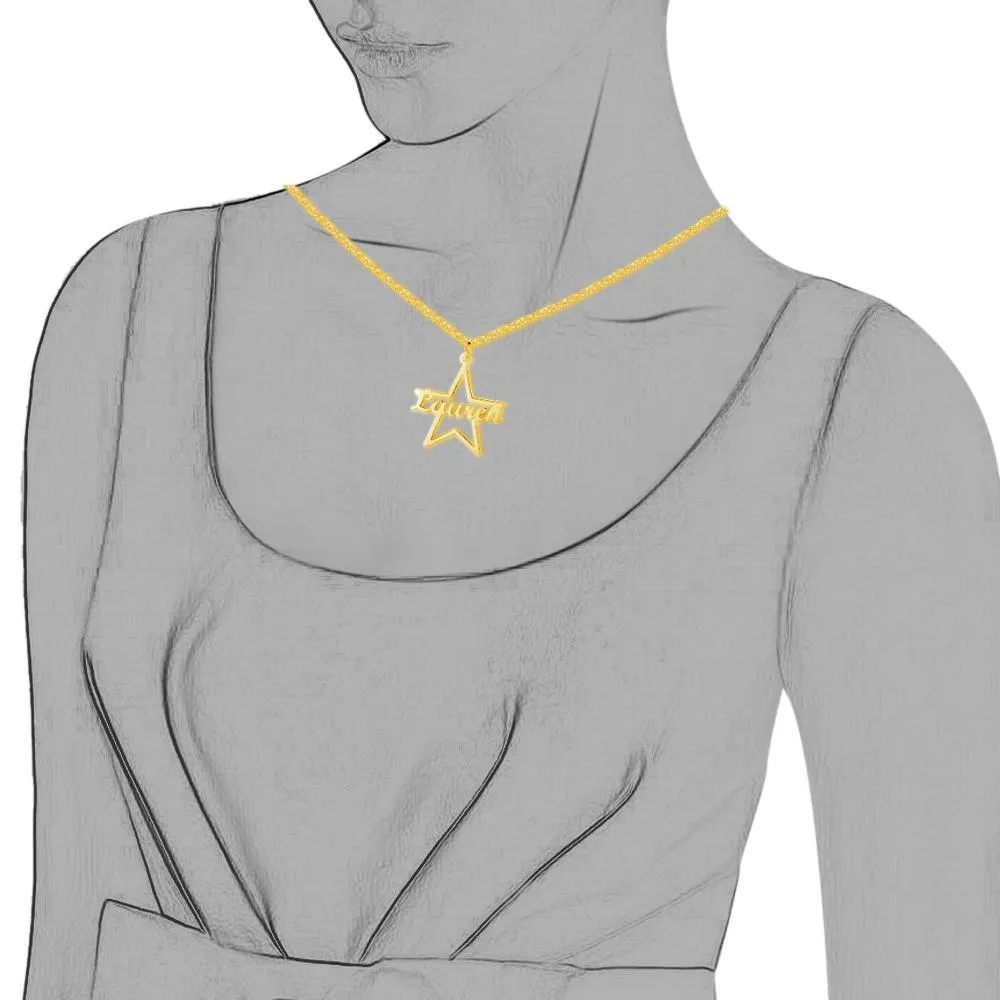 Custom Made Name Star Necklace & Pendants Personalized Real 925 Sterling Silver Nameplate Gift for Mother