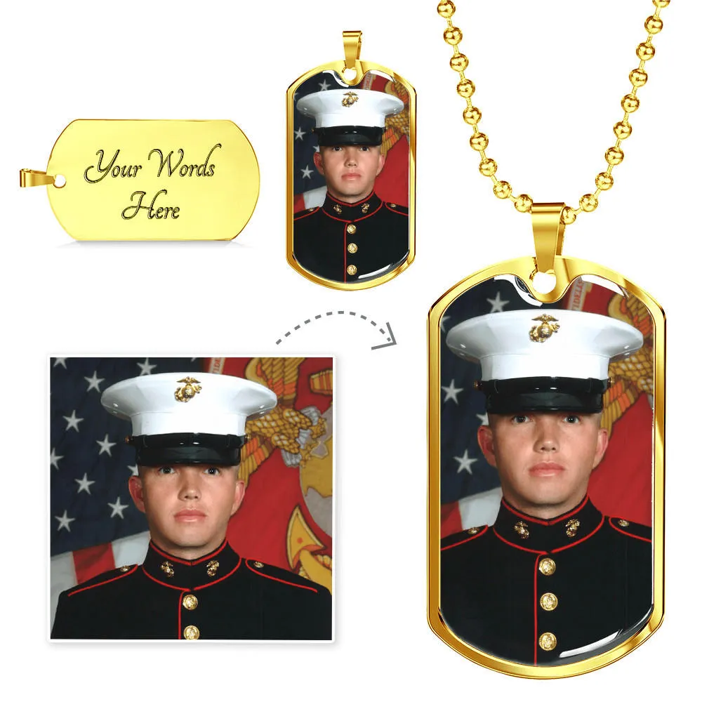 Custom Photo Military Dog Tag
