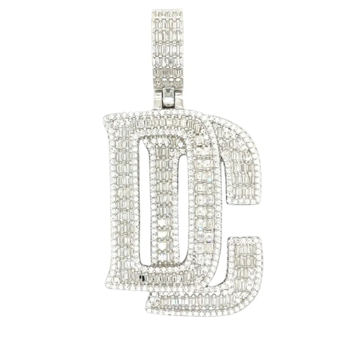 DC Lab-Created Moissanite Sterling Silver Charm Pendant - M415969