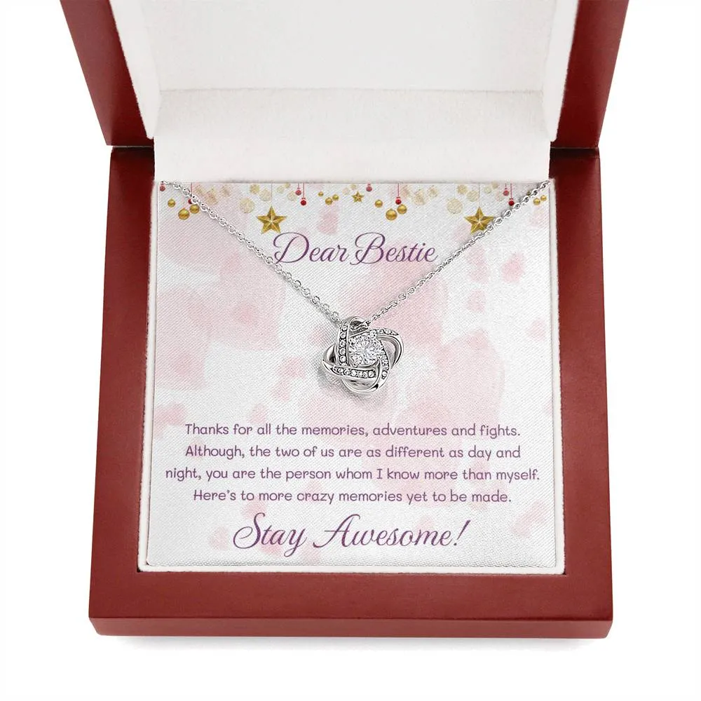Dear Bestie Love Knot Necklace
