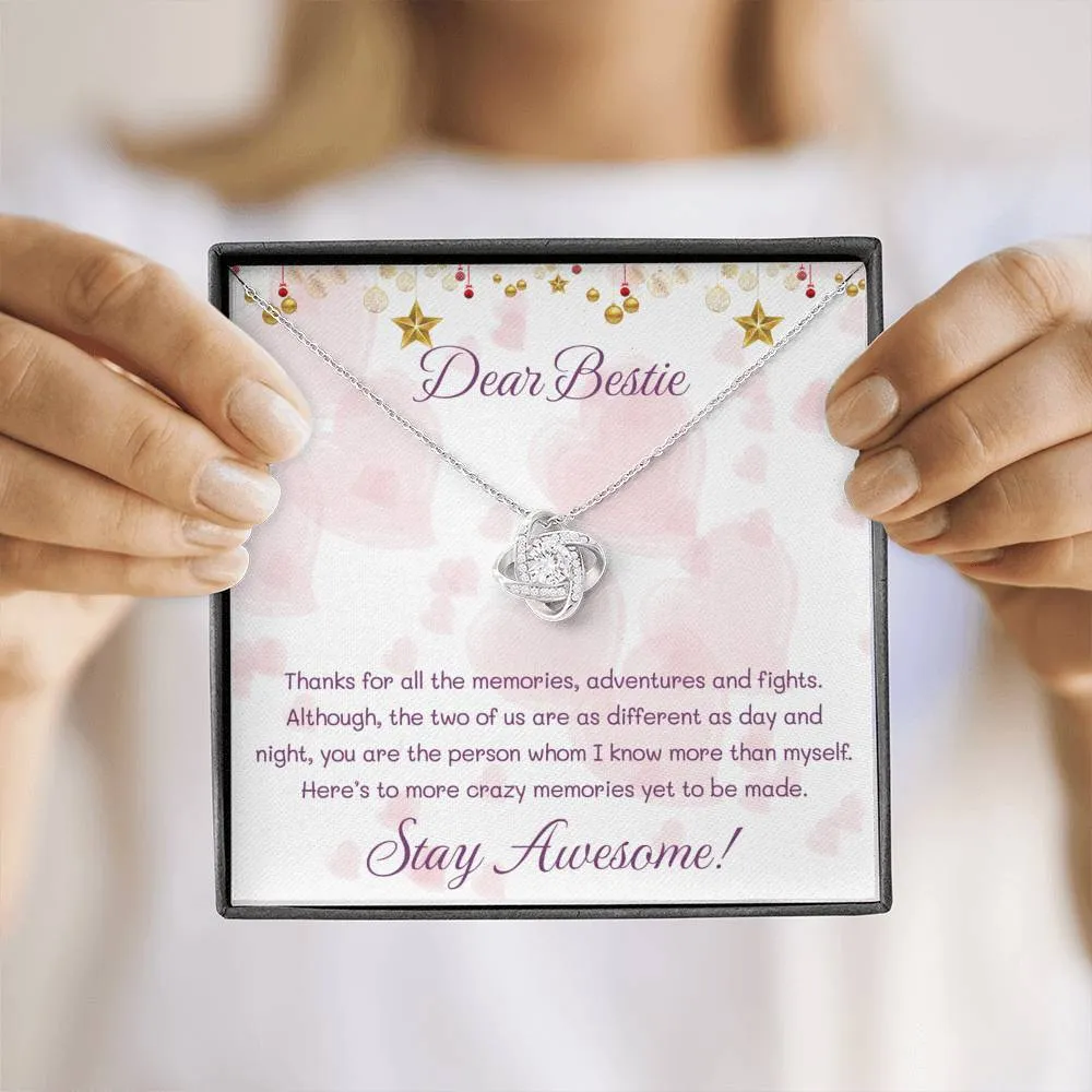 Dear Bestie Love Knot Necklace