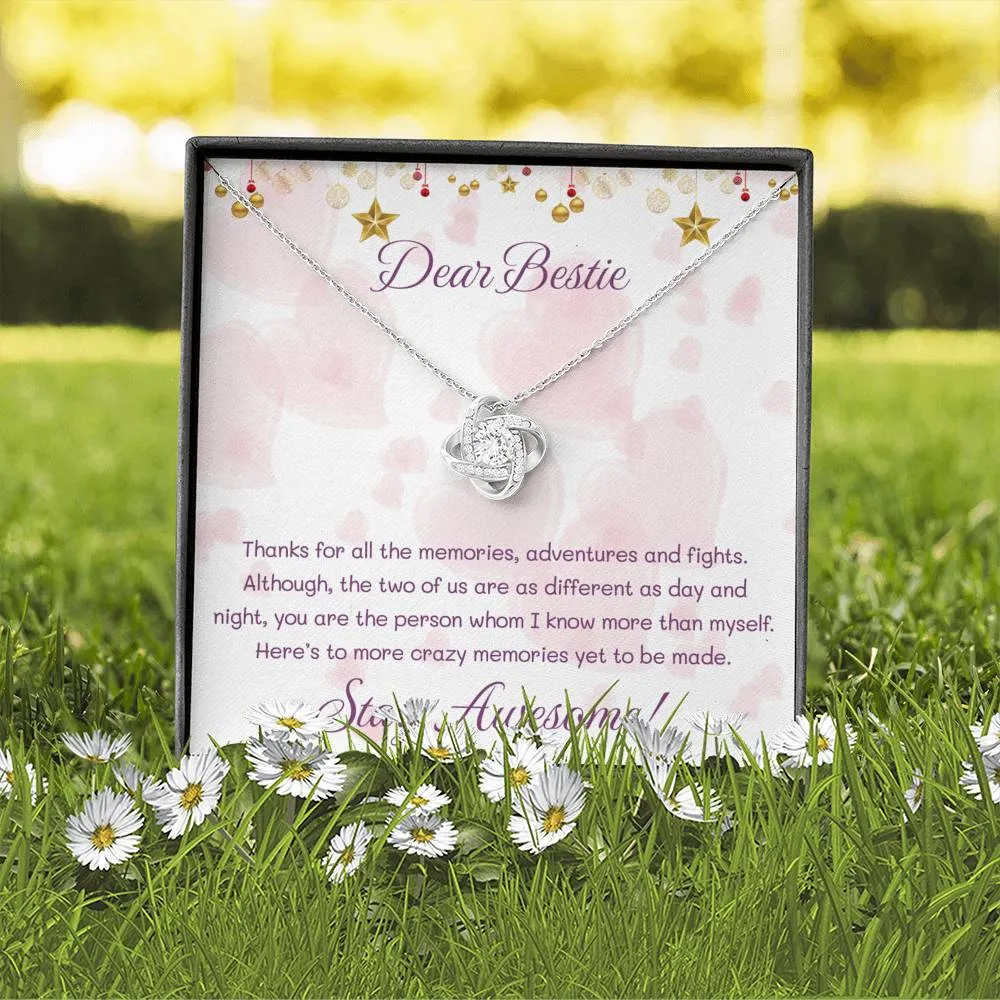 Dear Bestie Love Knot Necklace
