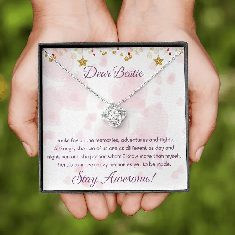 Dear Bestie Love Knot Necklace