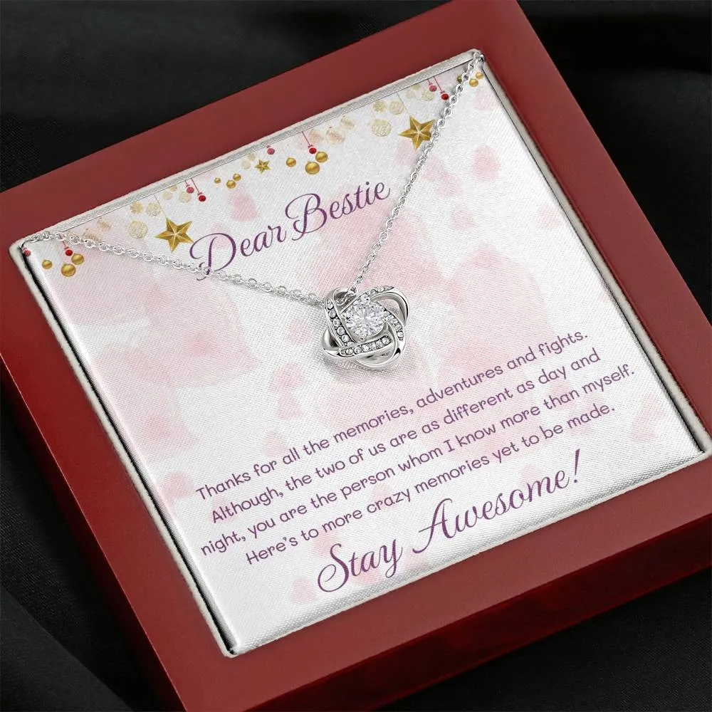 Dear Bestie Love Knot Necklace