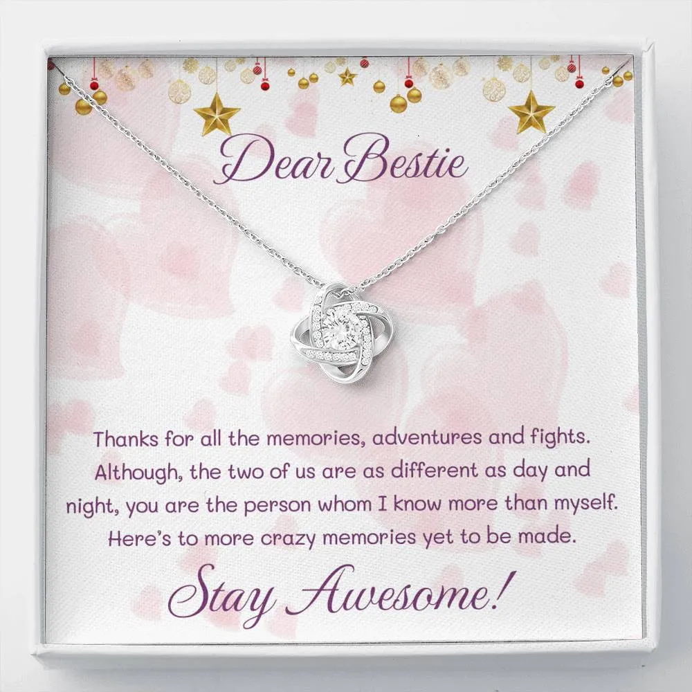 Dear Bestie Love Knot Necklace