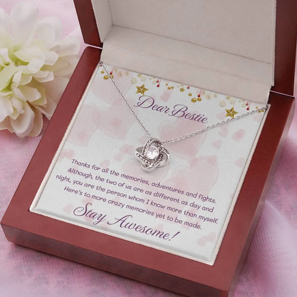 Dear Bestie Love Knot Necklace