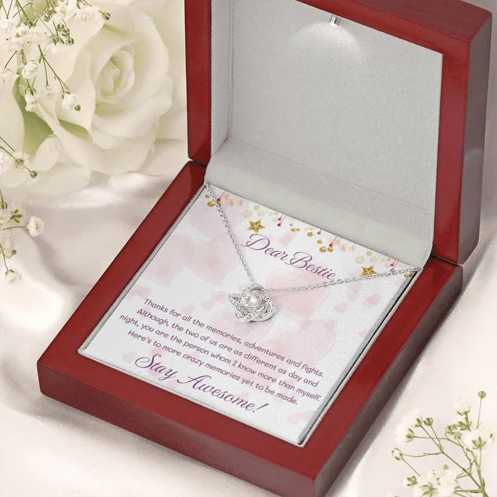 Dear Bestie Love Knot Necklace