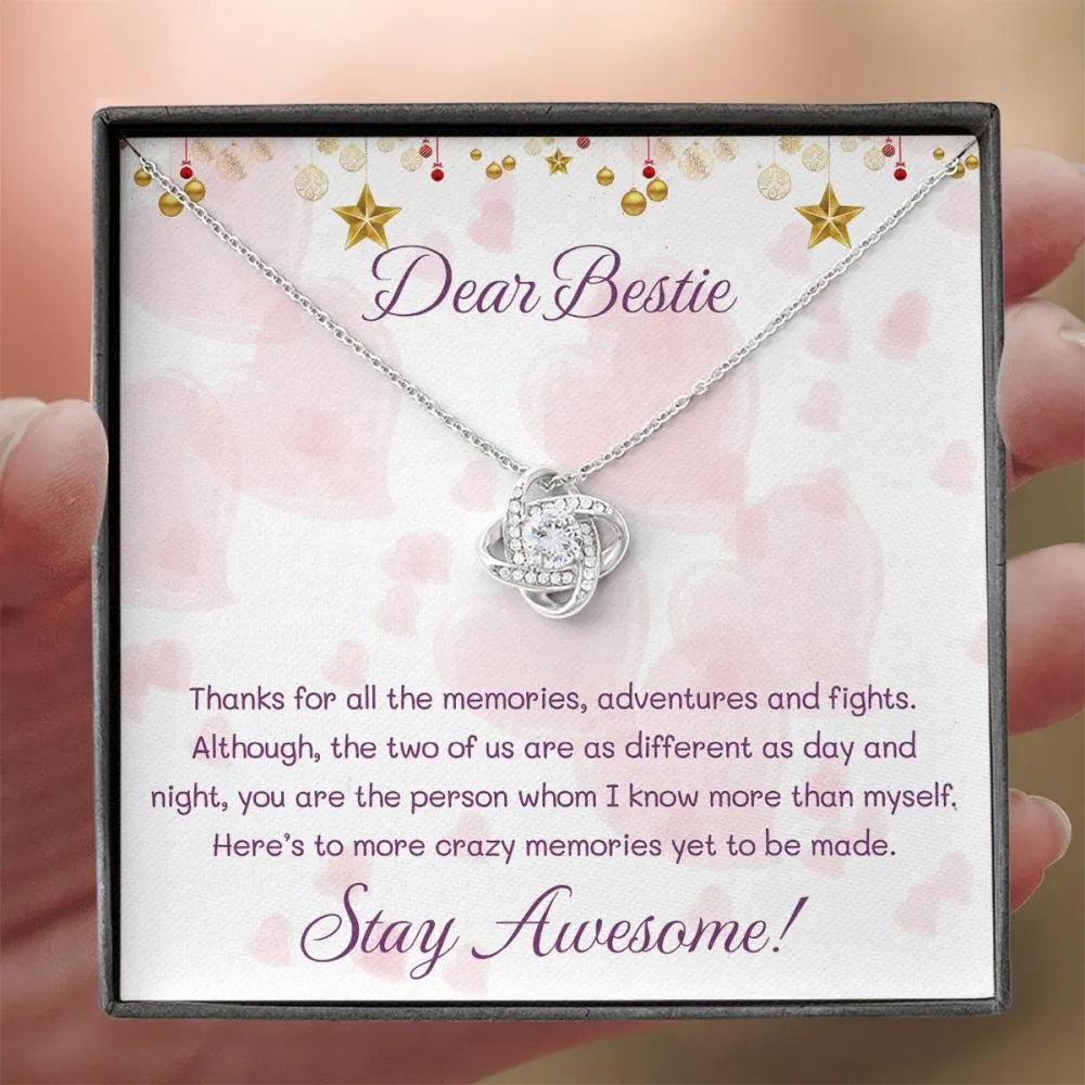 Dear Bestie Love Knot Necklace