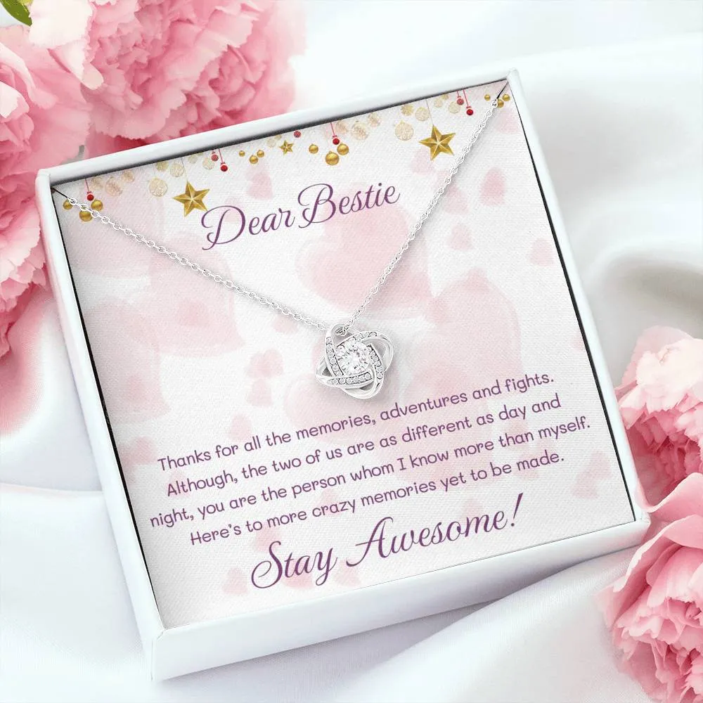 Dear Bestie Love Knot Necklace