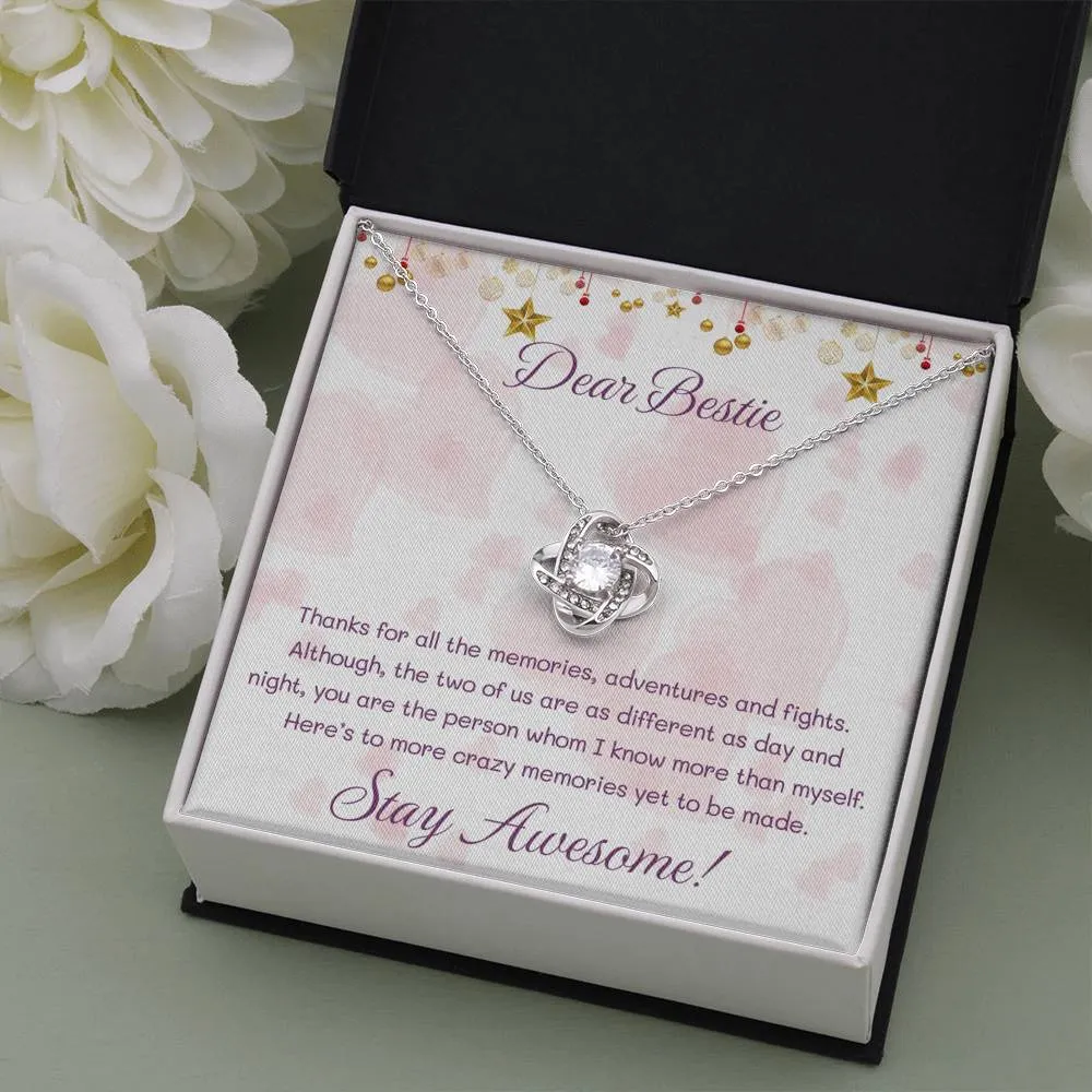 Dear Bestie Love Knot Necklace