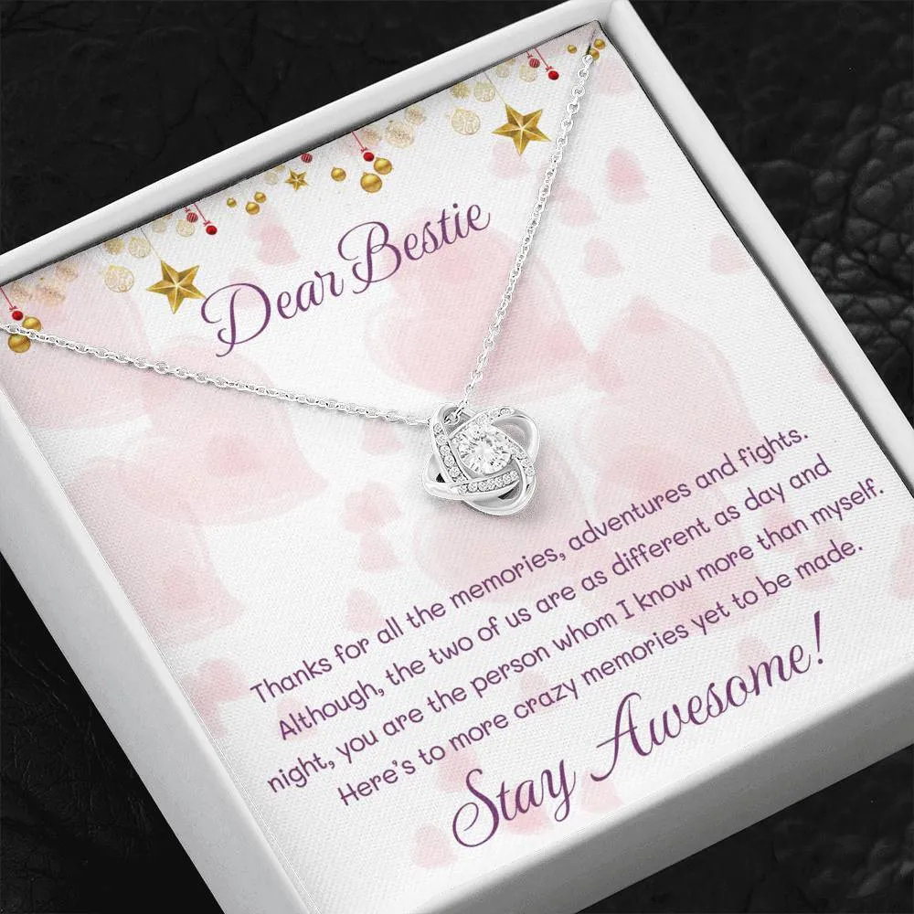 Dear Bestie Love Knot Necklace