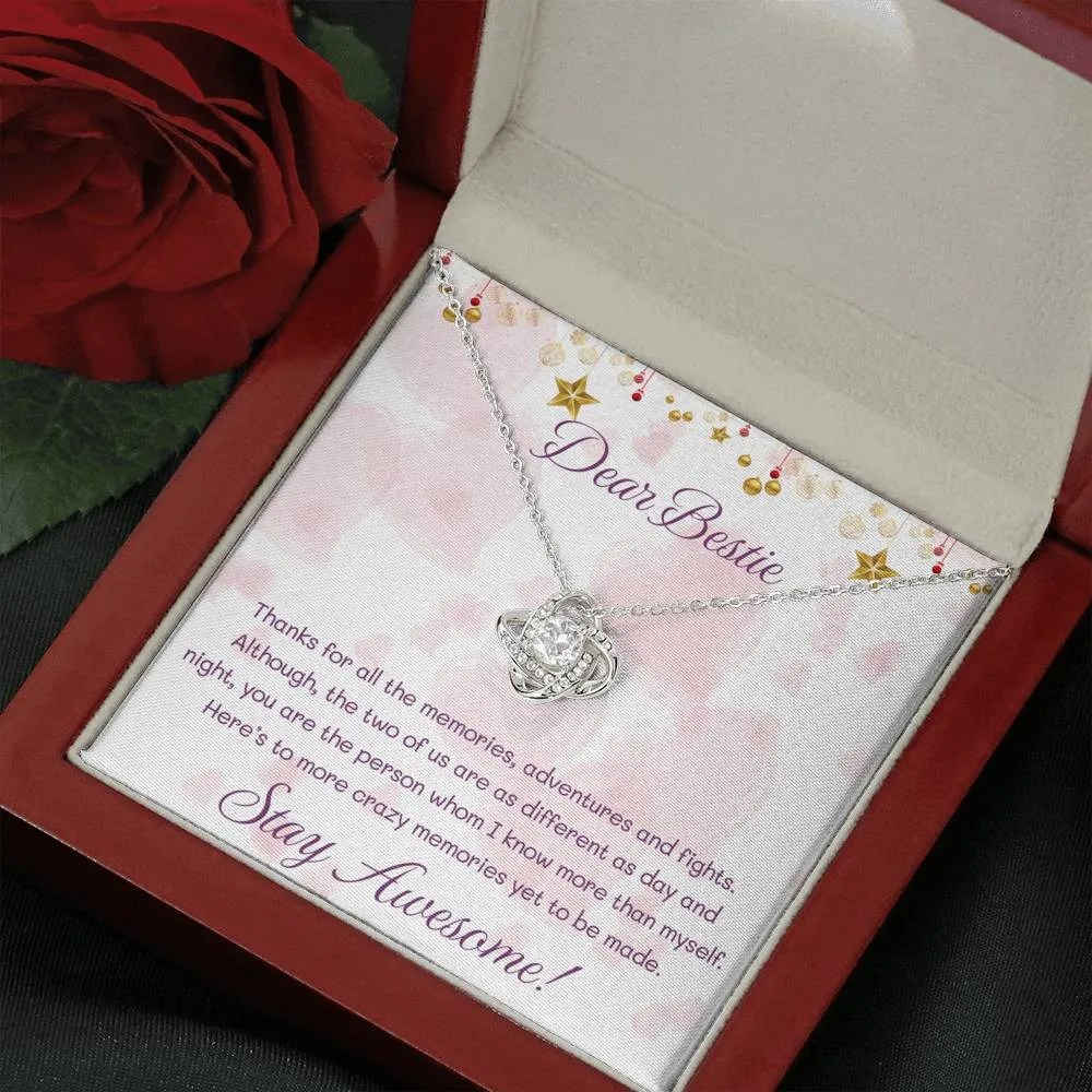 Dear Bestie Love Knot Necklace