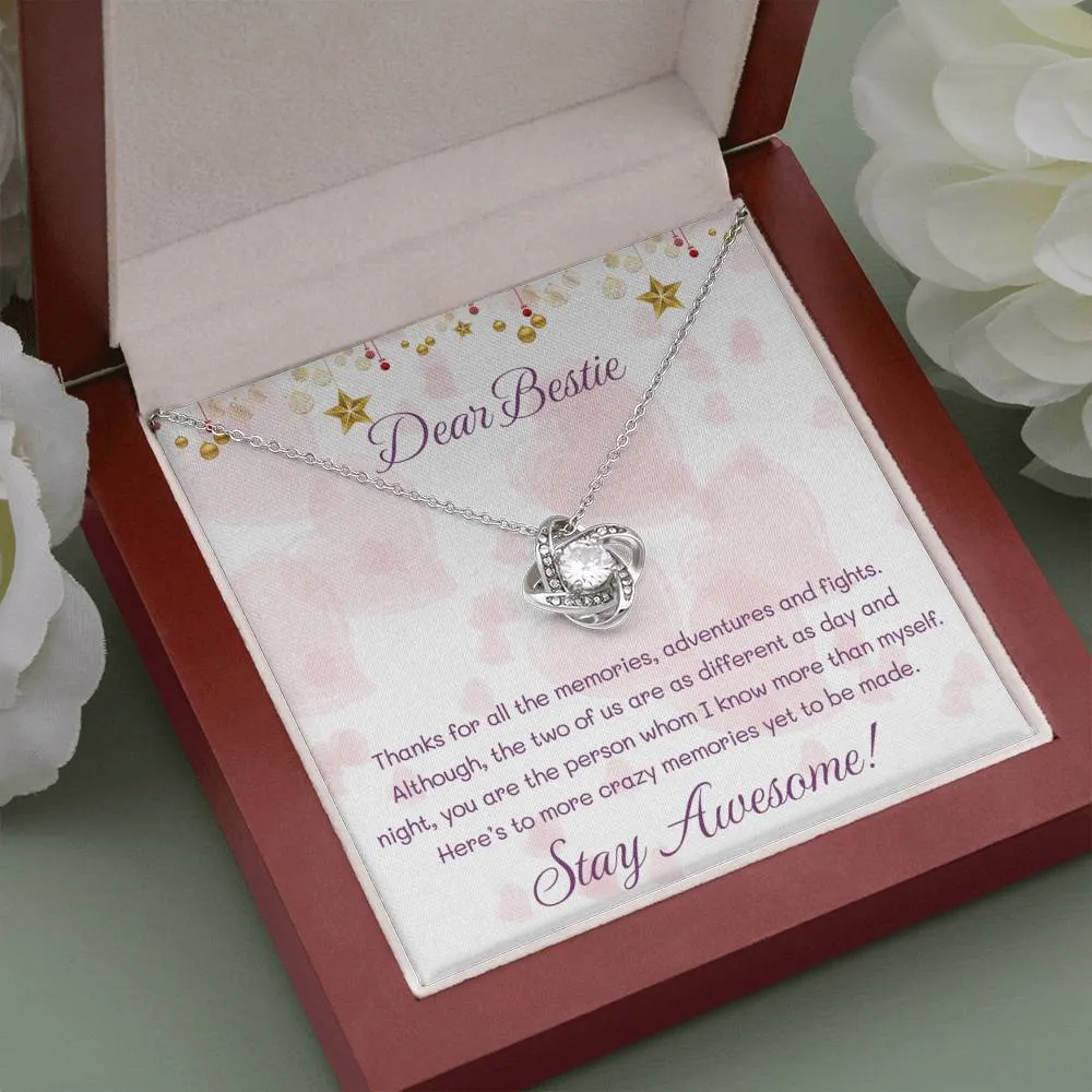 Dear Bestie Love Knot Necklace